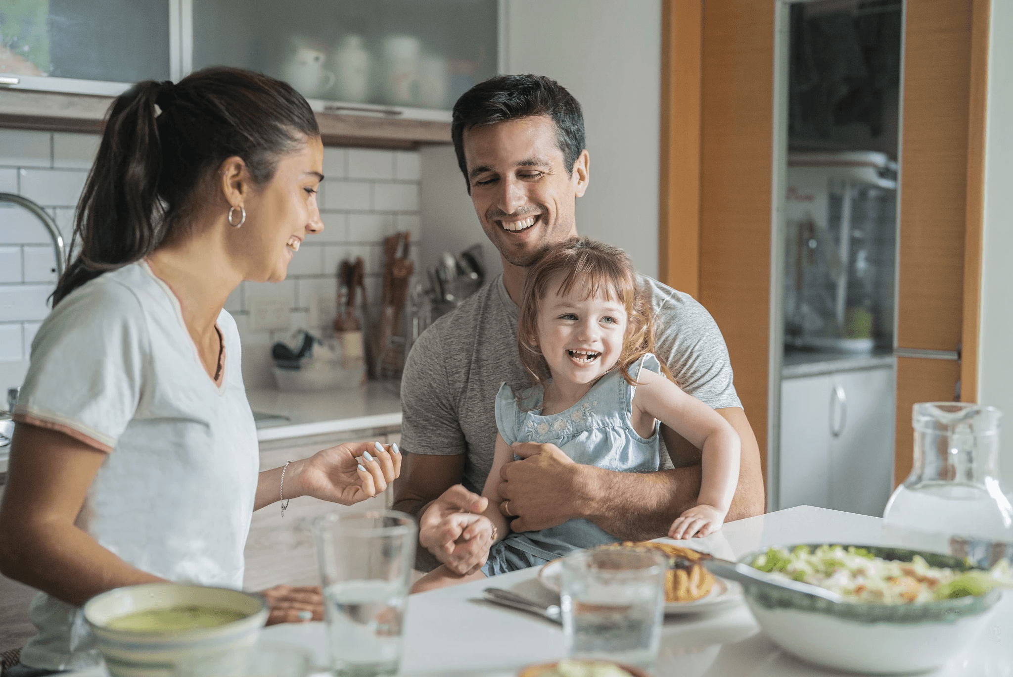 Family eating together